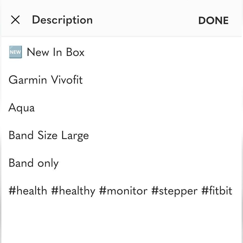 NIB 🆕️ Garmin Vivofit Aqua Band Size Large - Picture 5 of 6